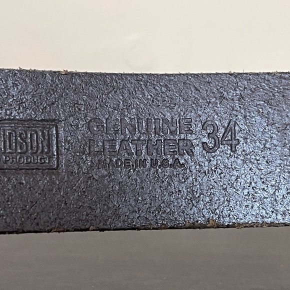 Harley Davidson Leather Belt & Buckle - Picture 5 of 11